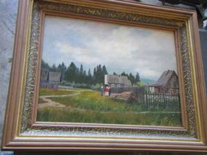 lot 1066 image: 1620 framed farmer art