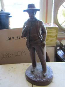 lot 1076 image: wooden male statue