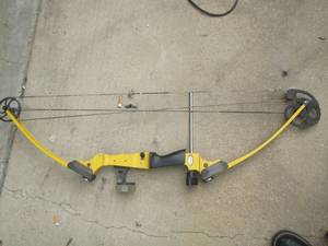 lot 1176 image: GENESIS COMPOUND BOW  black and yellow