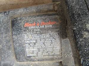 lot 1178 image: black and decker circular saw