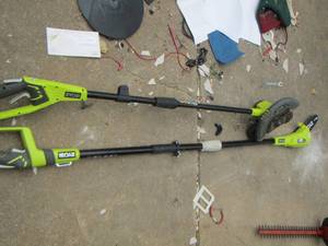 lot 1182 image: ryobi edger and pole saw