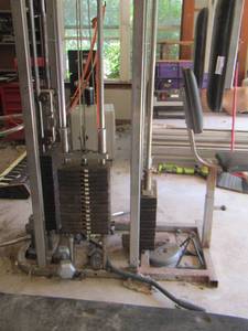lot 1203 image: Exercise work out bench multiple sides with various work outs