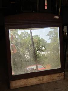 lot 1207 image: brown framed wall mirror