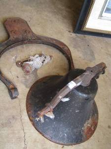 lot 1213 image: CAST IRON BELL  - REMOVED FROM TORN UP BOX