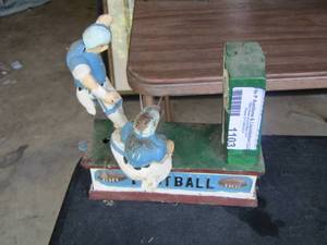 lot 1103 image: vintage metal football bank