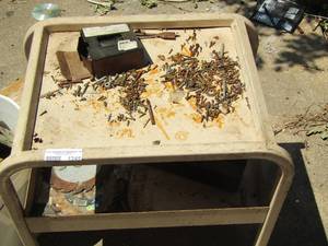 lot 1245 image: 2 tier metal rolling cart