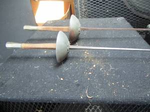 lot 1281 image: FENCING FOILS   QTY 2