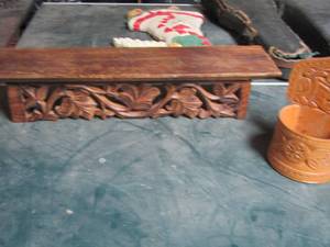 lot 1332 image: wooden wall shelf