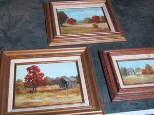 lot 1343 image: qty 3 wall art pictures