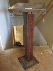 lot 1376 image: square podium wooden