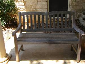 lot 1675 image: wooden outdoor bench in good condition