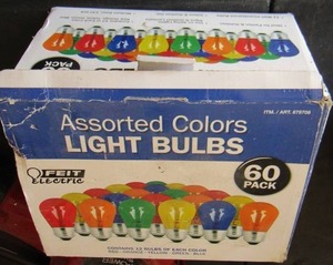 lot 1705 image: assorted color light bulbs 60 pack