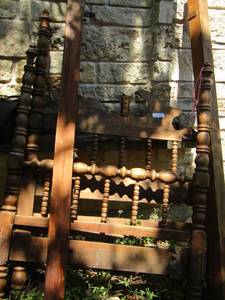lot 1719 image: full size wooden head boardfoot board and side rails