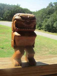 lot 1867 image: WOOD CARVING - POLYNESIAN  TIKI STATUE