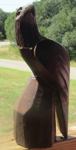 lot 1873 image: WOOD CARVING OF AN EAGLE