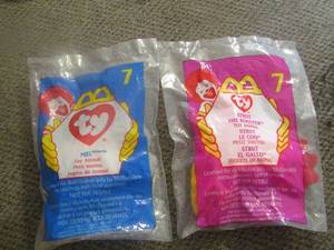 lot 717 image: strut the rooster and mel the koala ty beanie babies