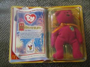 lot 735 image: Millennium the bear Ronald McDonald ty beanie baby
