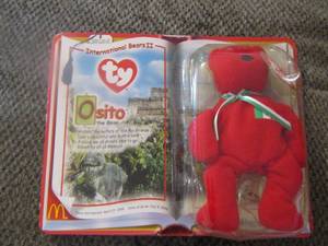 lot 740 image: international bears 2 ty beanie baby Osito the bear