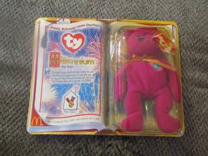 lot 729 image: millennium the bear Ronald McDonald ty beanie baby