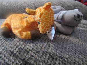 lot 712 image: koala and giraffe ty beanie babies