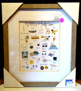 lot 12 image: THE ABCs OF SELF CARE FRAMED PRINT - MEASURES 13 X 15