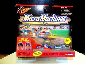 lot 36 image: NEW - Winners Circle Micro Machines Nascar Jeff Gordon Rusty Wallace Dueling Drivers $$