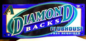 lot 42 image: COOL WALL HANGER - ARIZONA DIAMONDBACKS CLUBHOUSE SIGN - 8 X 19