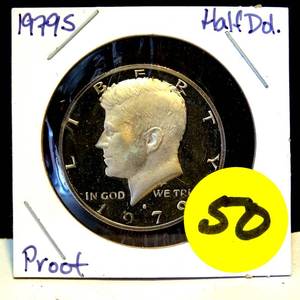 lot 50 image: 1979 S  Kennedy Half Dollar Deep Cameo Gem Proof