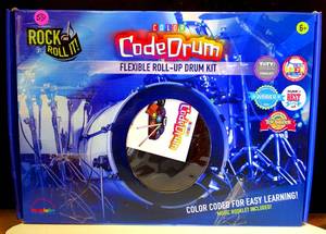 lot 59 image: Rock and Roll It COLOR CODE DRUM - Flexible Roll-Up Drum Kit - APPEARS NEW