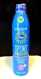 lot 70 image: NEW - KROGER 30SPF SUNSCREEN SPRAY