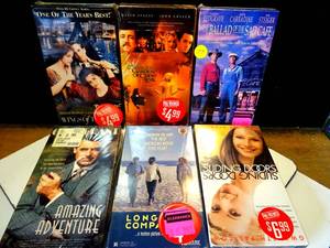 lot 77 image: LOT OF 6 ORIGINAL PREOWED VHS TAPES SEALED