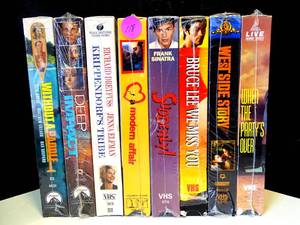 lot 118 image: COLLECTION OF 8 VINTAGE VHS TAPES