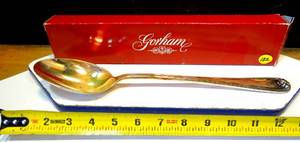 lot 122 image: GORHAM HERITAGE SILVER PLATED SERVING SPOON - MODEL YH503 - 13.5 INCH