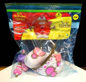 lot 124 image: Playskool Mrs Potato Head Make A Princess Pumpkin Push Ins Halloween Decor Toy