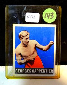 lot 143 image: VINTAGE ORIGINAL 1948 Leaf Boxing # 67 Georges Carpentier Card