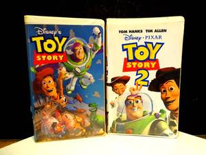 lot 150 image: TOY STORY 1 & 2 - ORIGINAL VHS TAPE CLAMSHELL CASE
