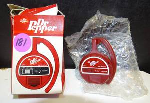 lot 181 image: RARE UNUSED DR PEPPER AM RADIO WITH BOX