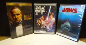 lot 207 image: DVD CLASSIC THREE COLLECTION - GODFATHER 1, JAWS, AND STAR WARS 4