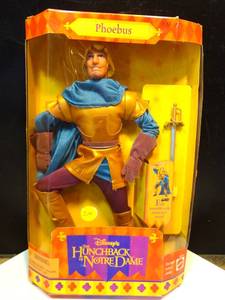 lot 214 image: Mattel 1995 Disneys Hunchback of Notre Dame Phoebus Doll New NIB