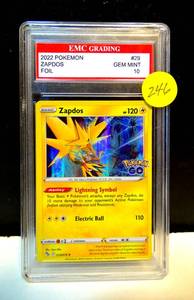 lot 246 image: GRADED GEM MINT 10 - 2022 Sword & Shield - Pokmon GO Zapdos BasicRare Holo #29 FOIL  HOLO $$