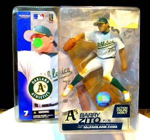 lot 247 image: SEALED Oakland As Athletics Barry Zito McFarlane MLB Series 7 Baseball Figure 2003