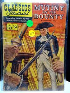 lot 259 image: VINTAGE Classics Illustrated #100, Mutiny on the Bounty (1952)
