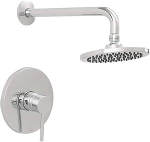 lot 274 image: BIG $ LOT - Jones Stephens 155929 Volos Shower Only Trim Package with 1.8 GPM Single Function Shower Head - Chrome Plated