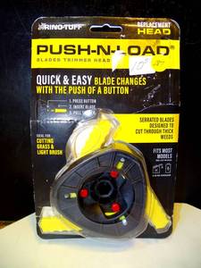 lot 287 image: NEW - Rino-Tuff Universal Fit Push-N-Load 3-Blade Replacement Head