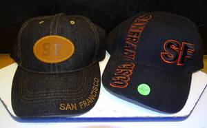 lot 309 image: NICE PAIR OF SAN FRANCISCO BALL CAPS AS SHOWN