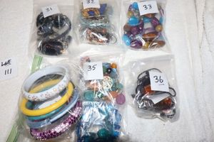 lot 111 image: Jewelry Acrylic andor plastic, see all photos for individual pieces