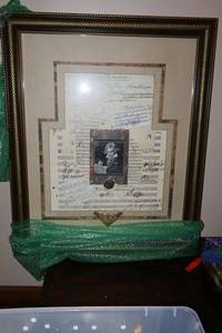 lot 10 image: Frame Beethoven wall art - 26.5 x 33.5