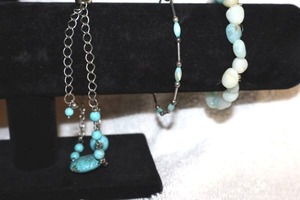 lot 63 image: Jewelry blue stone bracelets