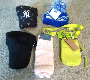 lot 160 image: Assorted hats and Slouch crew socks - some new with tags