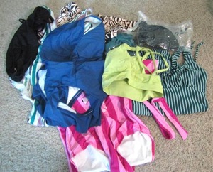 lot 161 image: Assorted ladies swimsuits